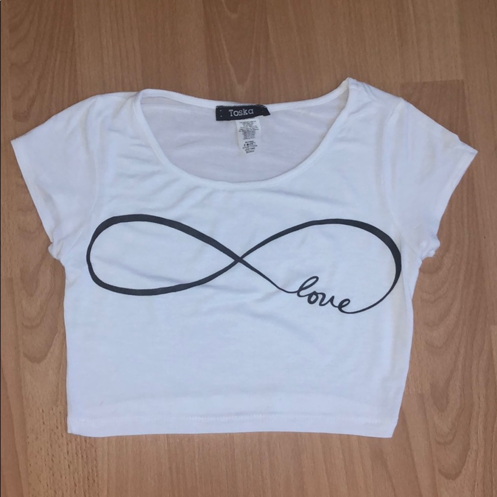 White Love Crop Top☑️